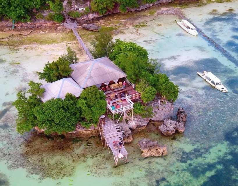 Eating at Wasabinua Resto wakatobi