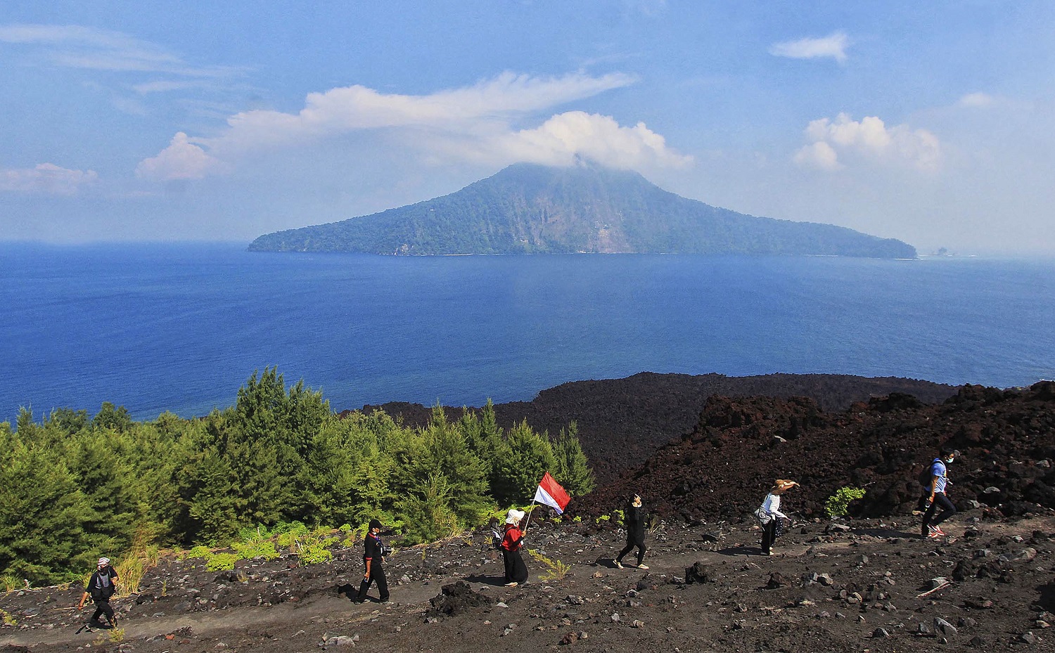 active volcano mount krakatau