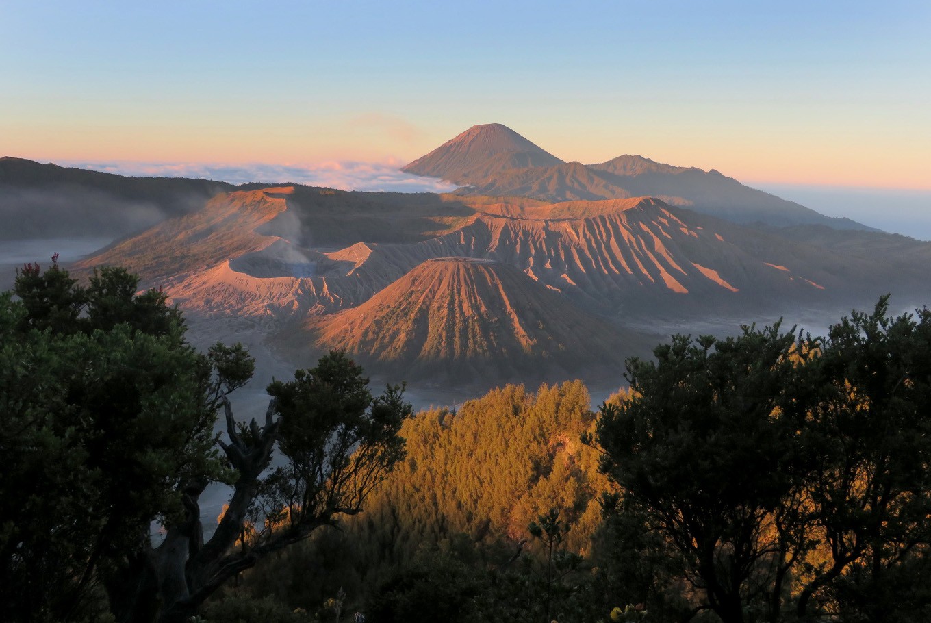 mount bromo scenery from distance
