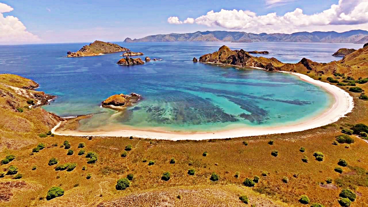 beautiful padar island beach in east nusa tenggara