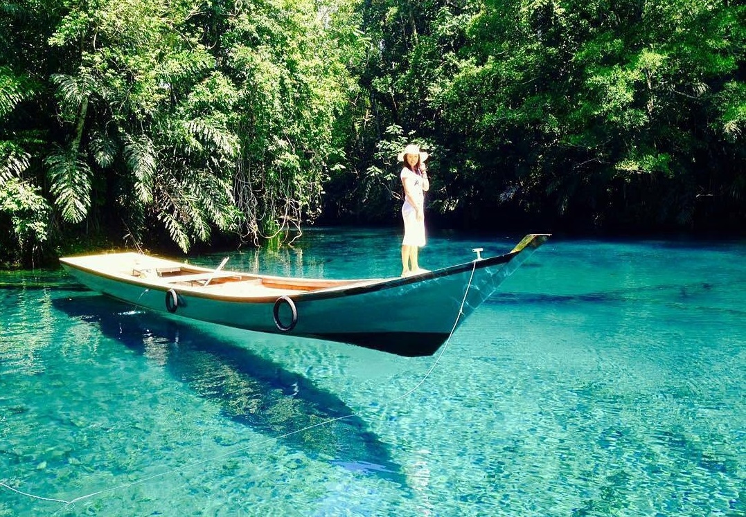 labuan cermin lake in Berau Regency
