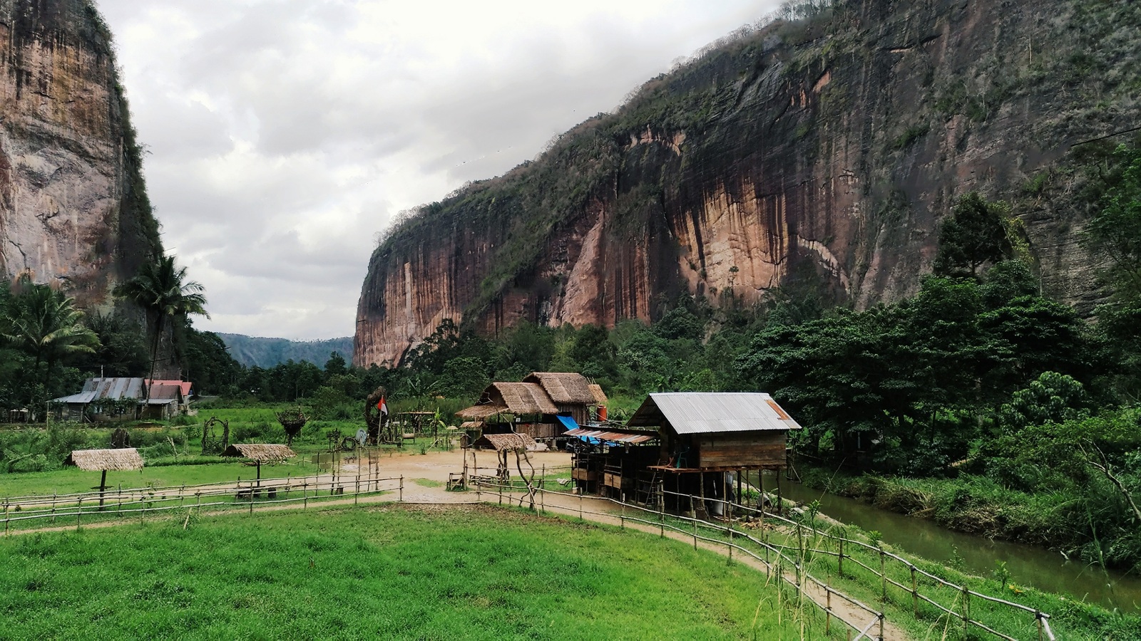 harau hill is surrounded by colorful steep granite stones
