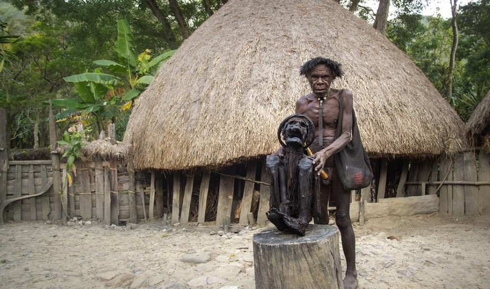 one of the sacred mummy in papua