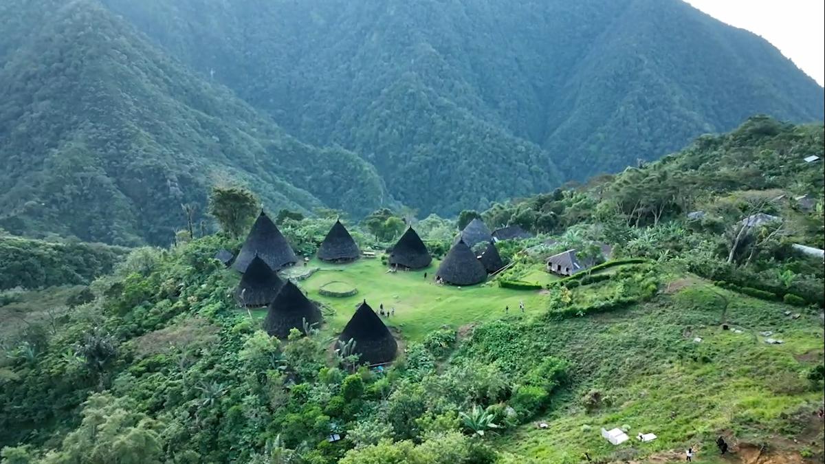 interesting sustainable vilage of wae rebo in flores