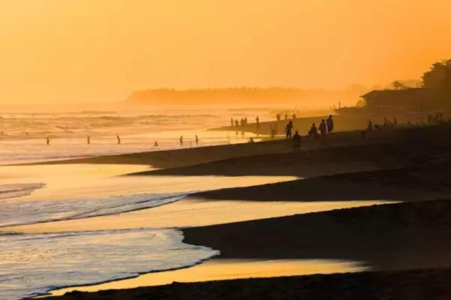 sunset best spots in bali from berawa beach