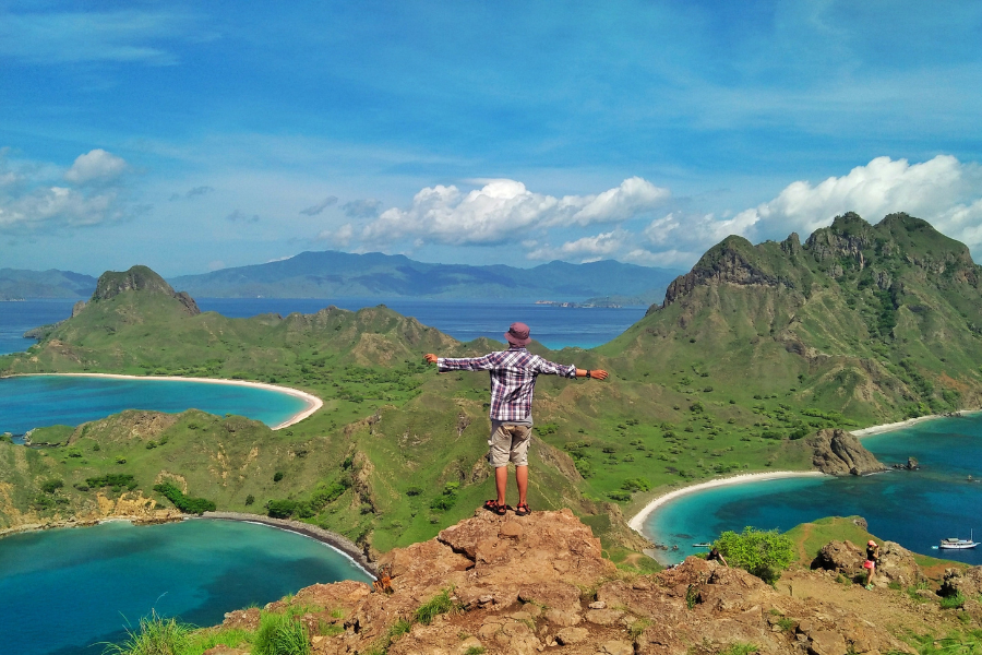Padar Island, which is one of the three largest islands in the Komodo National Park area