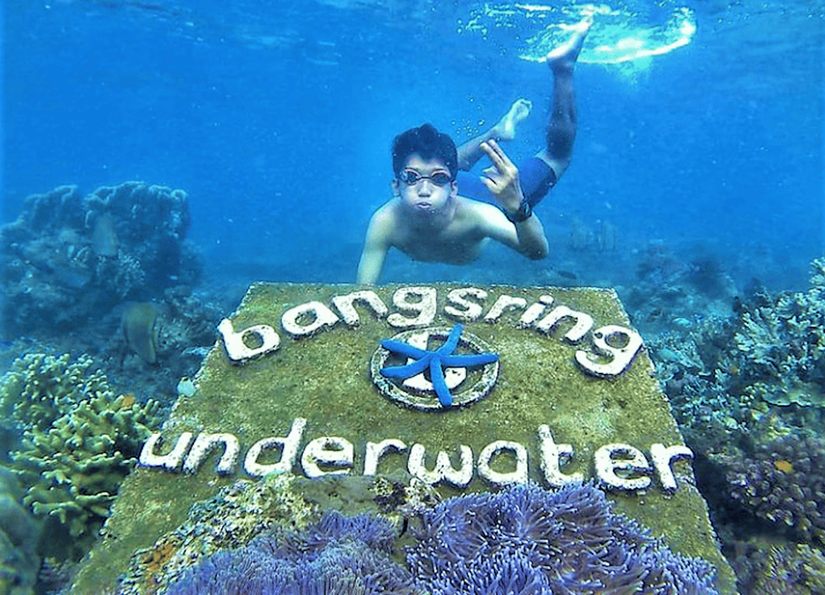 Bangsring Underwater tourist attraction is located in Bangsring Village Banyuwangi